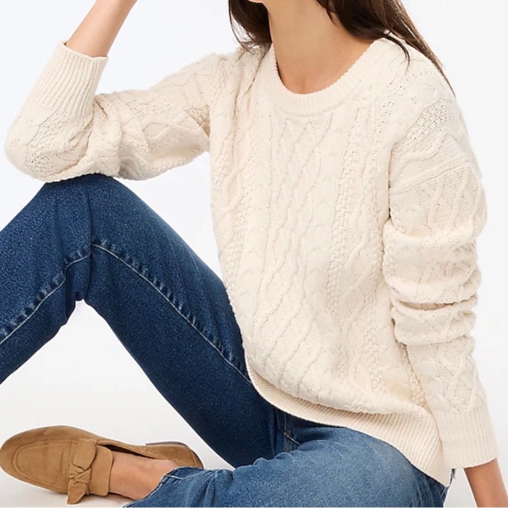 J. Crew Factory Cable Knit Sweater - Picture 2 of 13